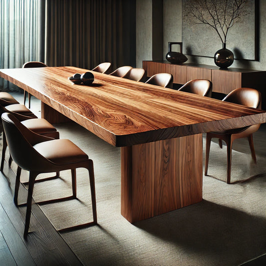 Walnut Wood Dining Table - Classic Finish