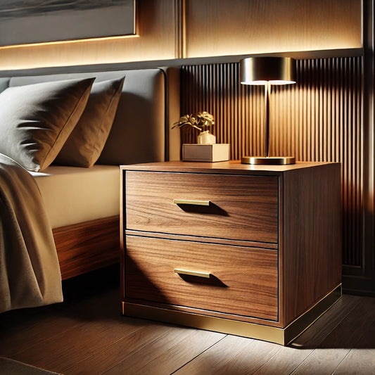 Walnut Wood Nightstand