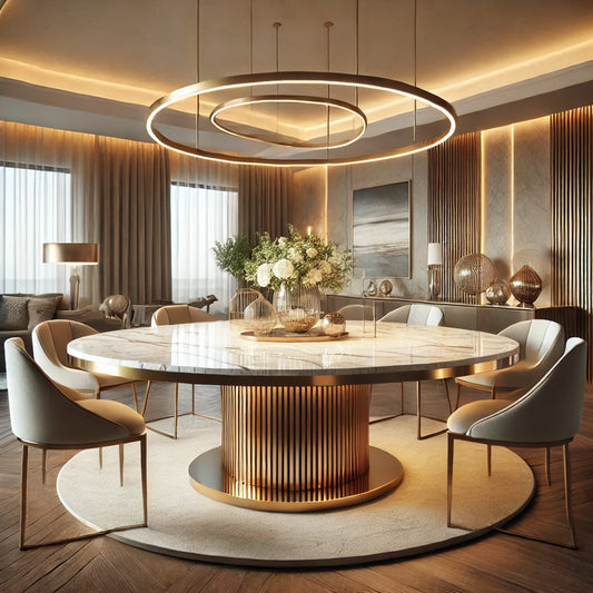 Marble Pedestal Dining Table