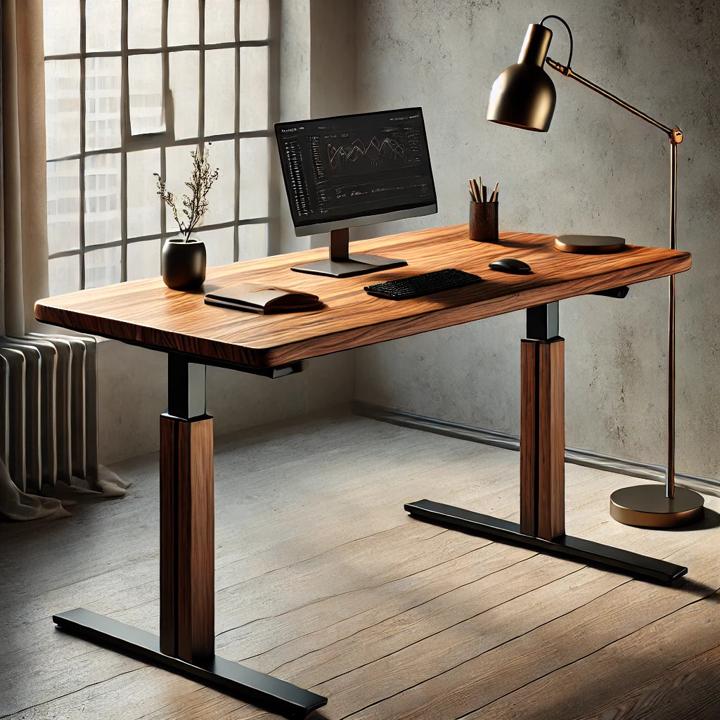 Walnut Adjustable Standing Desk