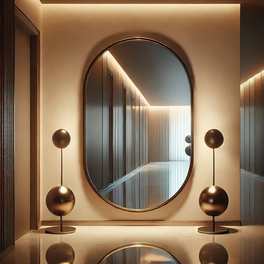 Bronze Oval Mirror